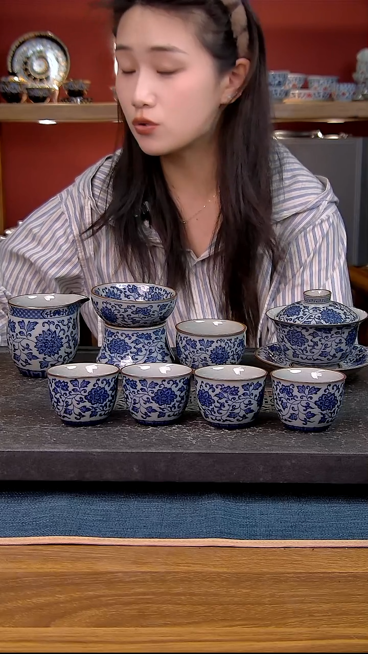 简装家用款8件套 老陶泥开片纹陶瓷茶具