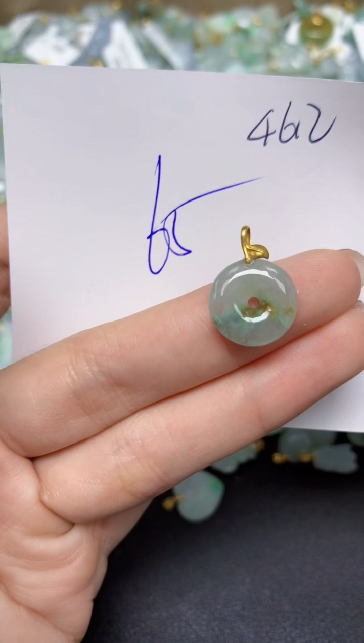 【闪购商品】翡翠颈饰18K金镶嵌天然翡翠A货