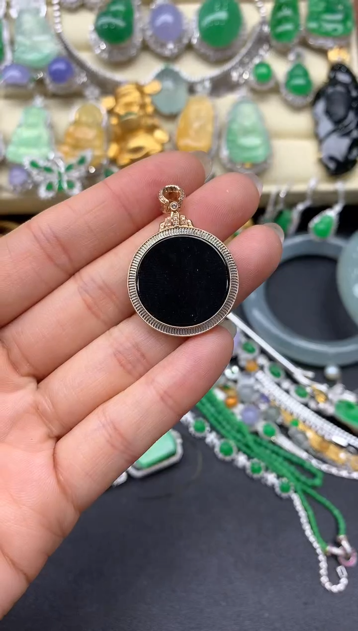 【闪购商品】翡翠颈饰18K金镶嵌220-中国好珍宝