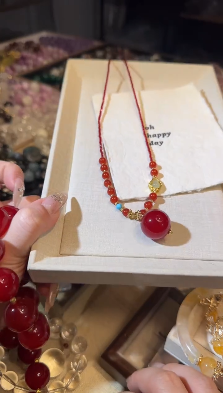 未镶嵌项链玛瑙/玉髓多样性发一