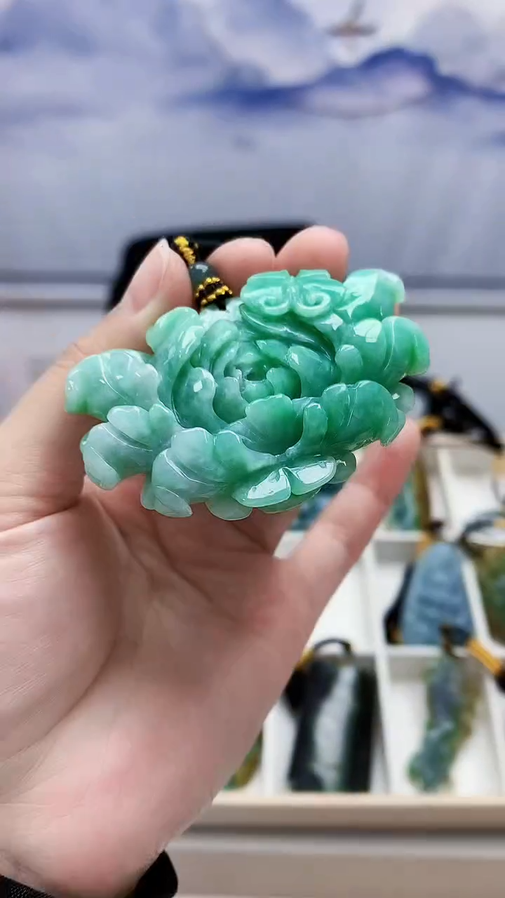 未镶嵌定制翡翠5060lr-毛货挂件39