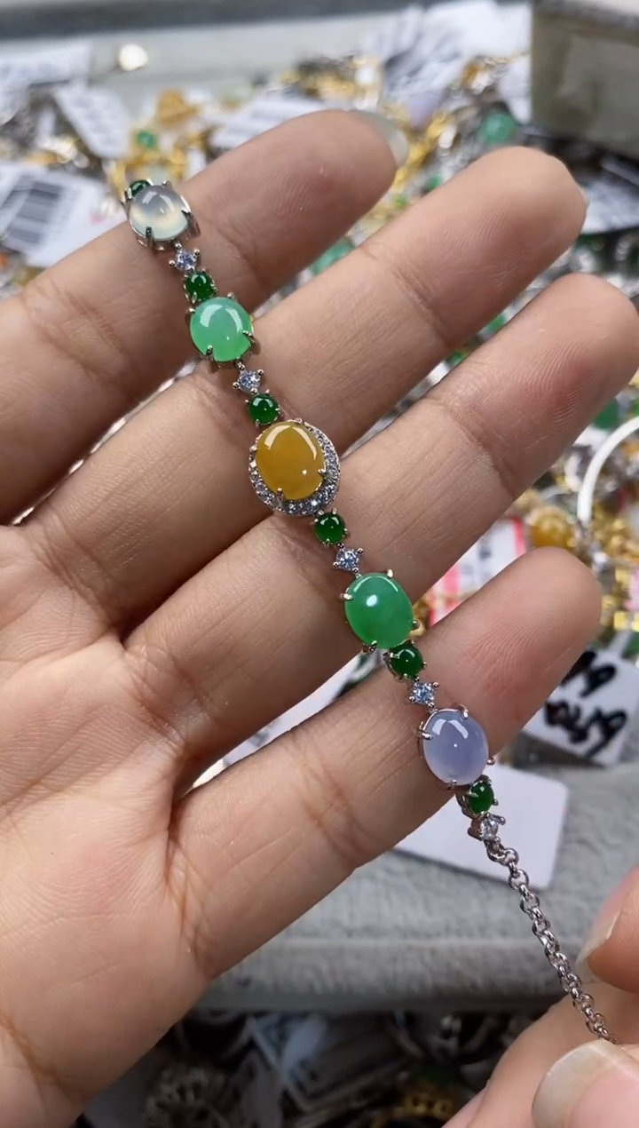 银S925镶嵌戒指翡翠11-11---2