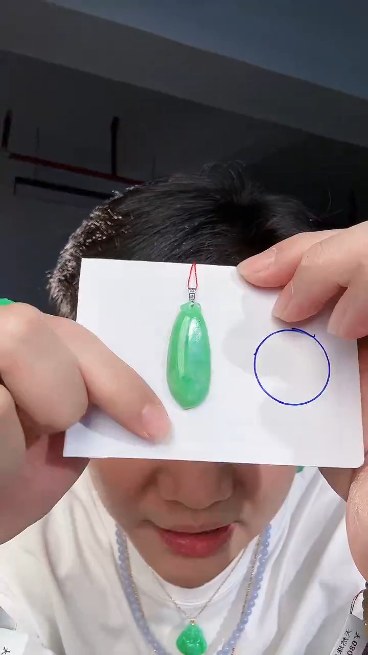 【闪购商品】翡翠颈饰18K金镶嵌缅料A货翡翠/支持复检/一件