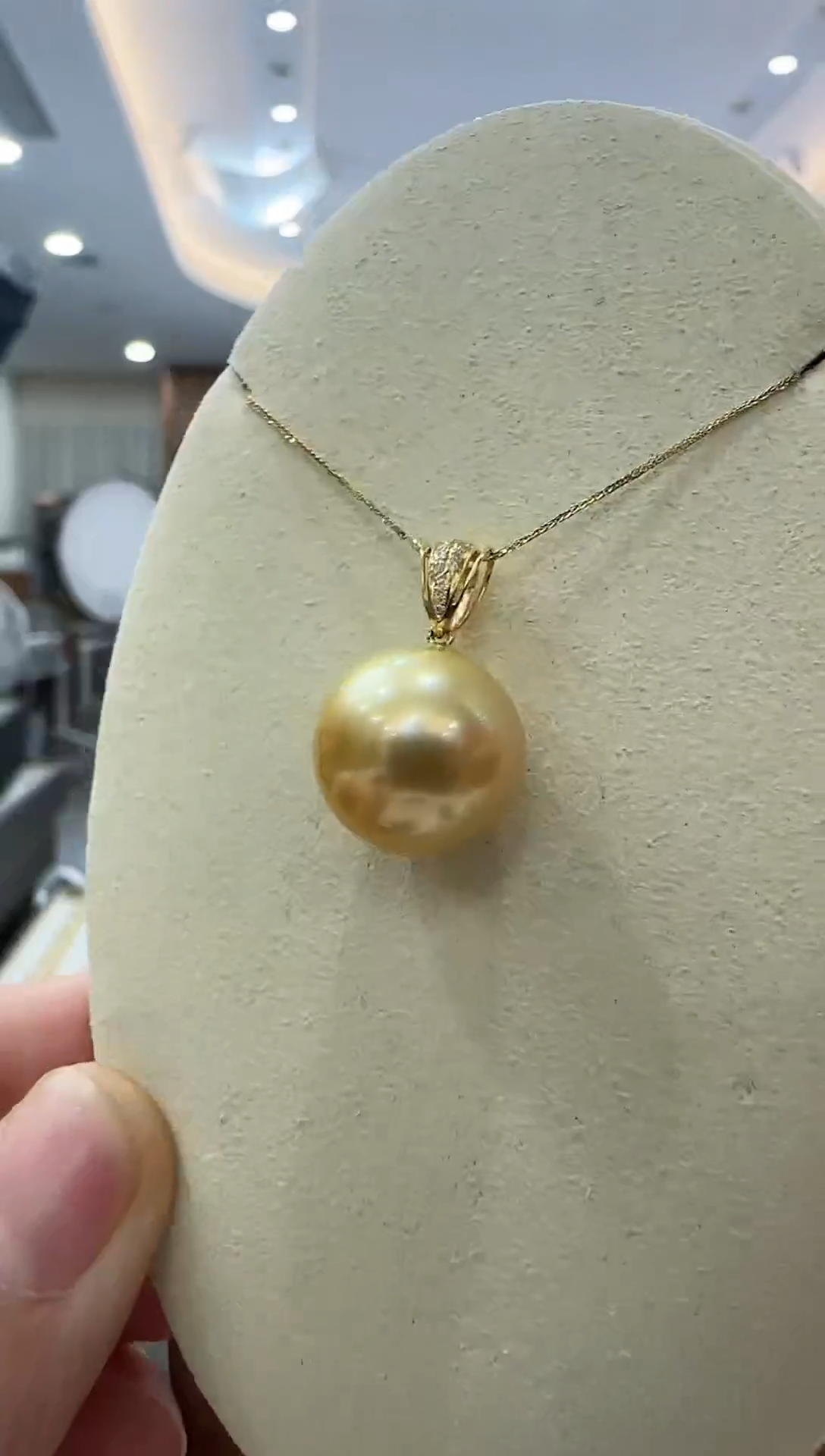 【闪购商品】海水珍珠NN18K金镶嵌13-14金珠吊坠肖邦链@@A1666