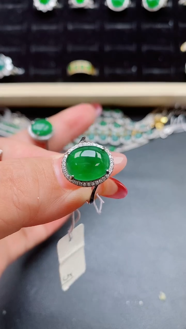 【闪购商品】翡翠戒指银S925镶嵌321321