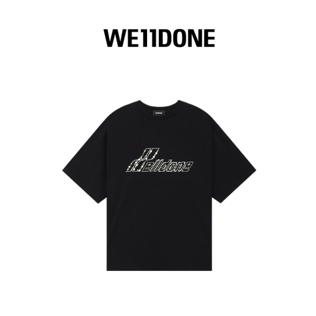 【25春夏新品】WE11DONE男女珍珠LOGO短袖T恤简约休闲25-749