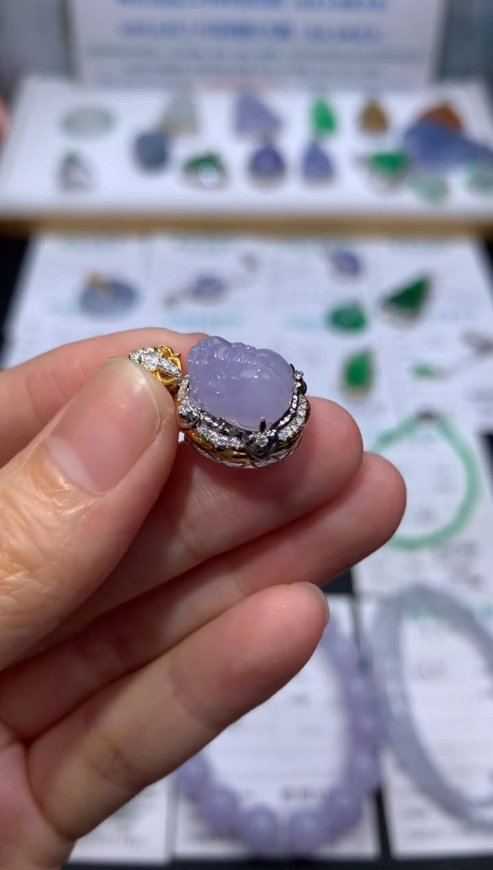 【闪购商品】定制翡翠18K金镶嵌模式推广期24小时鉴赏期