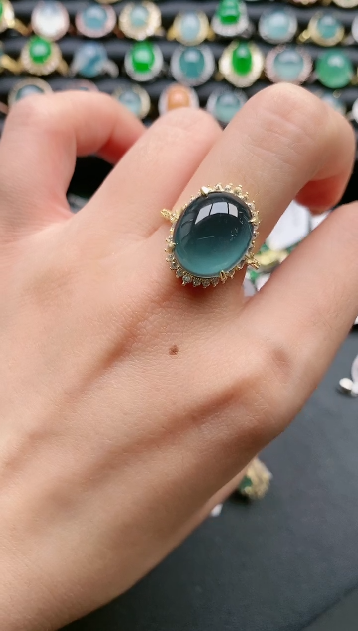 【闪购商品】翡翠戒指银S925镶嵌111111