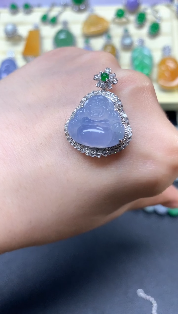 【闪购商品】翡翠吊坠(不含链)18K金镶嵌吊坠|8200+820