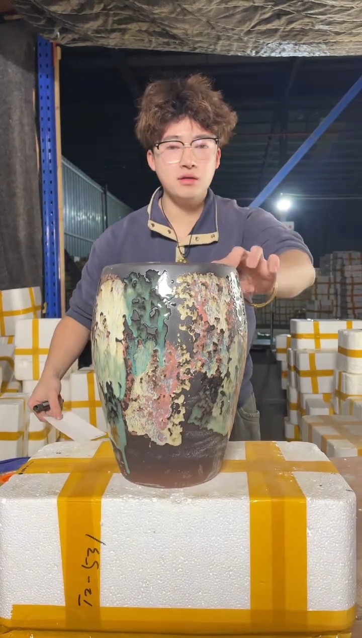 紫砂花盆宜兴紫砂粗陶花盆18-28