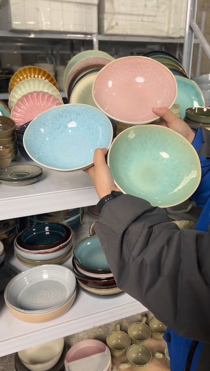 陶瓷外贸尾货瑕疵满20包邮X3 菜碗组合