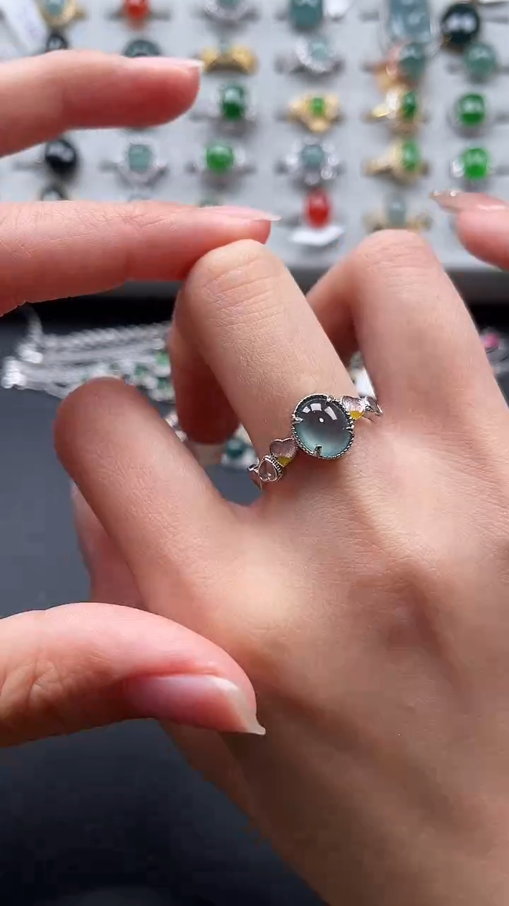 【闪购商品】翡翠戒指银S925镶嵌56747654