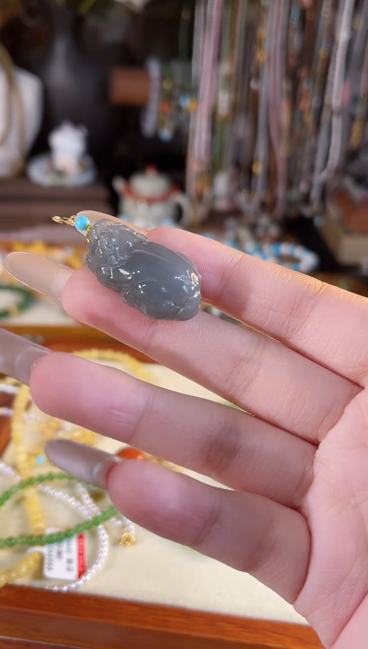 【闪购商品】和田玉吊坠(不含链)银S925镶嵌多样性发货其一