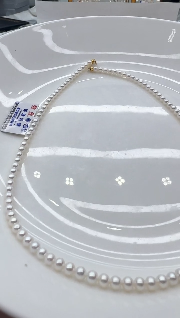 【闪购商品】淡水珍珠颈饰18K金镶嵌清货