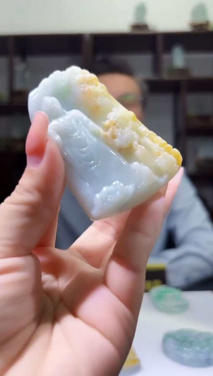 未镶嵌定制翡翠36/0909/C/发其一件/人物