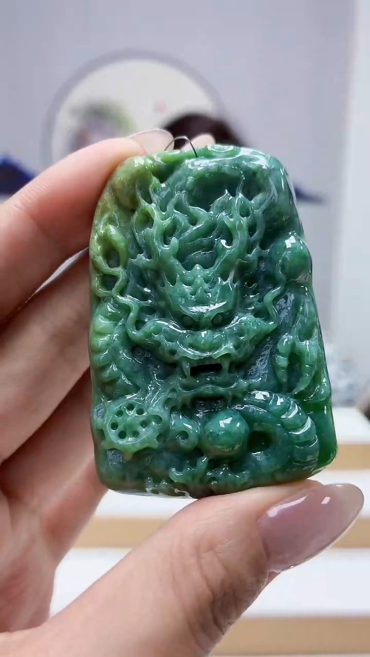 未镶嵌定制翡翠5160MM-毛货挂件52