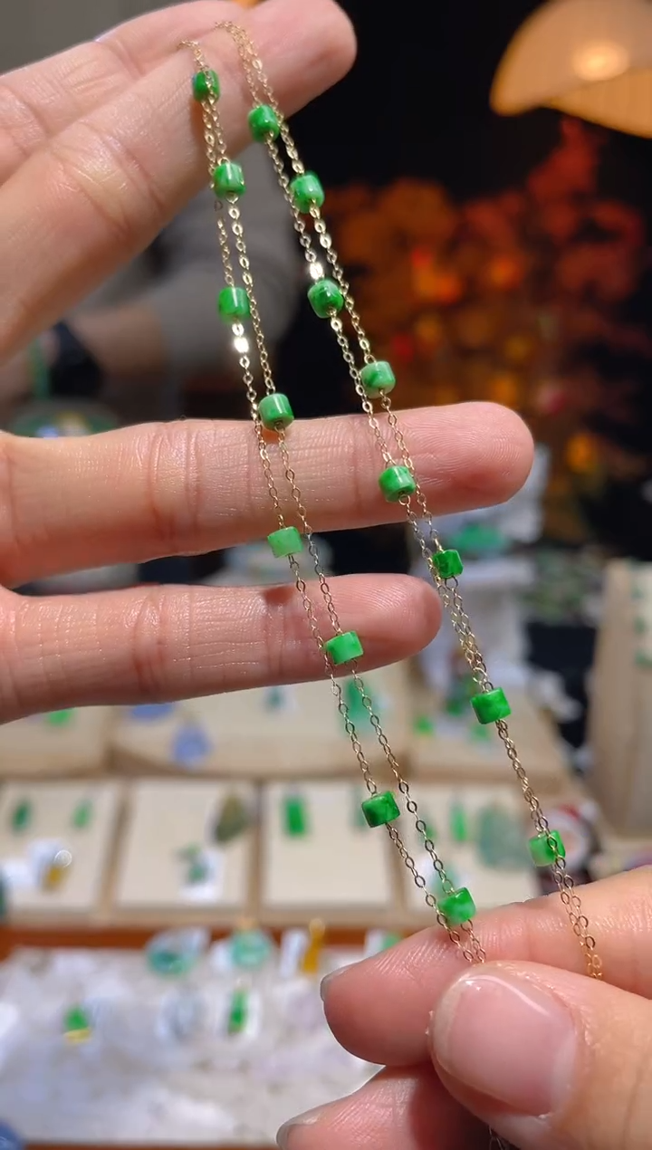 【闪购商品】翡翠颈饰18K金镶嵌多样性发货 发其一