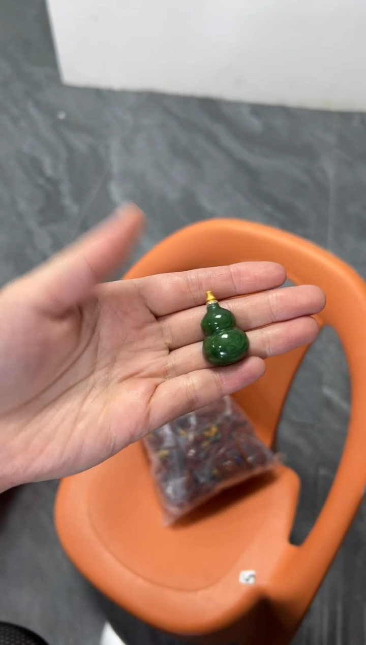 项链银S925镶嵌和田玉和田玉碧玉葫芦银吊坠[多样发其一]