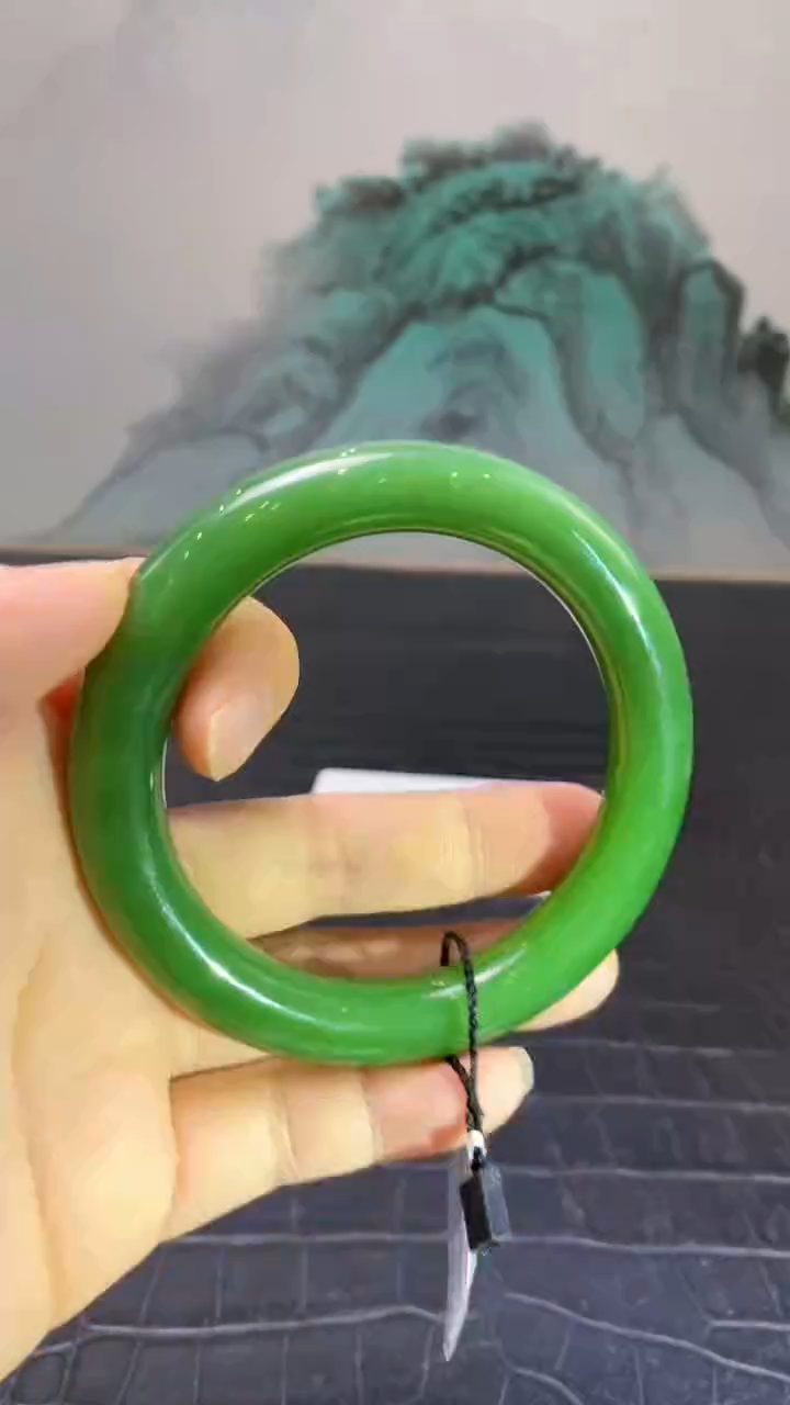 未镶嵌手镯和田玉（碧玉）浅**夏62+