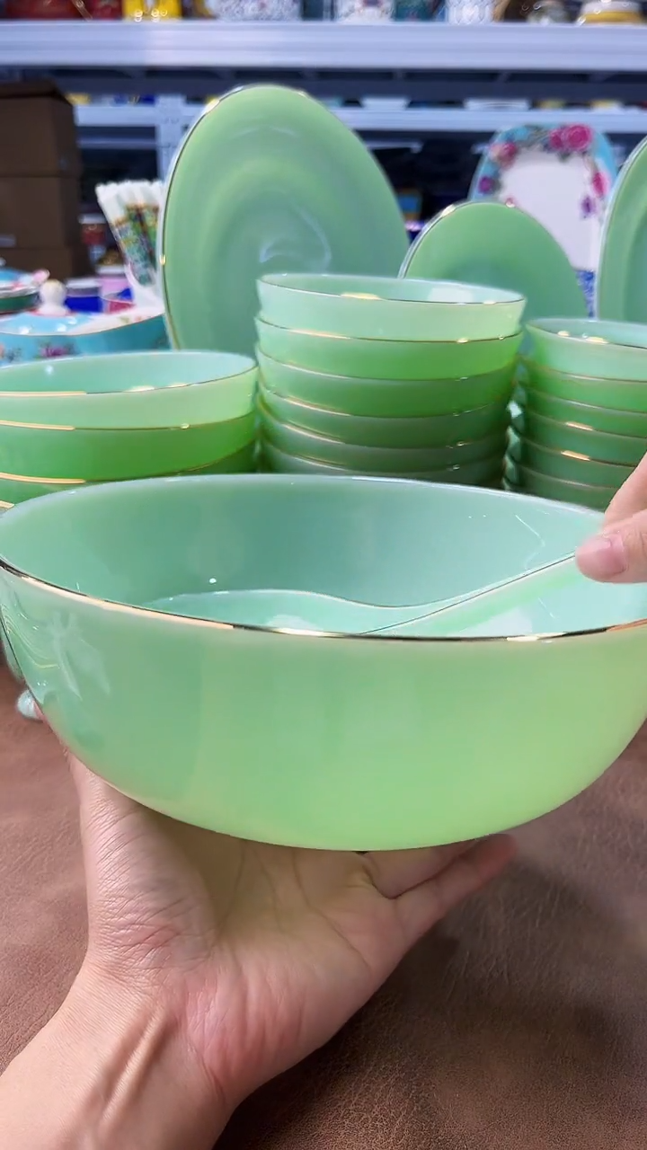 玉瓷 汤碗1个汤勺1个景德镇陶瓷        