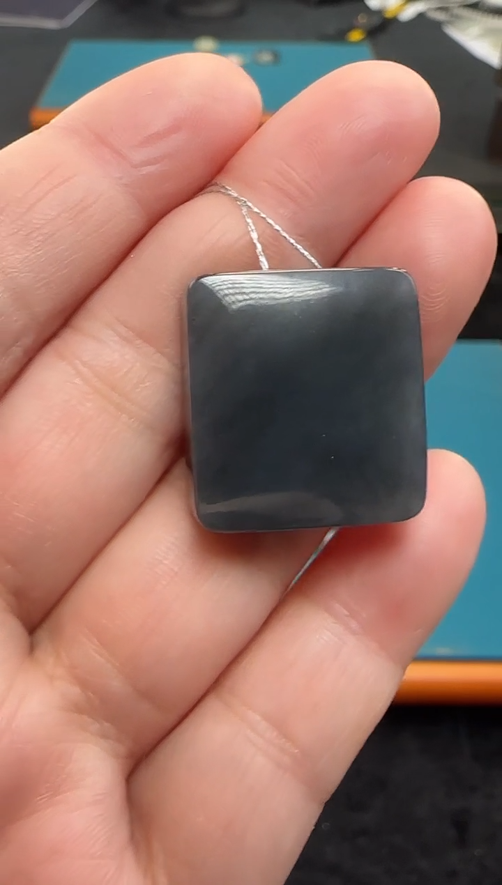 吊坠(不含链)未镶嵌和田玉1****1新疆和田玉于田料青花无事牌