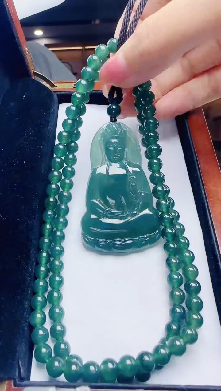 颈饰未镶嵌翡翠多样性发其一  小素衣观音