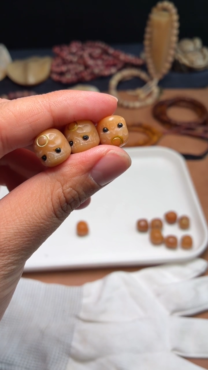 吊坠菩提根/象牙果杂件548-阿呆3个