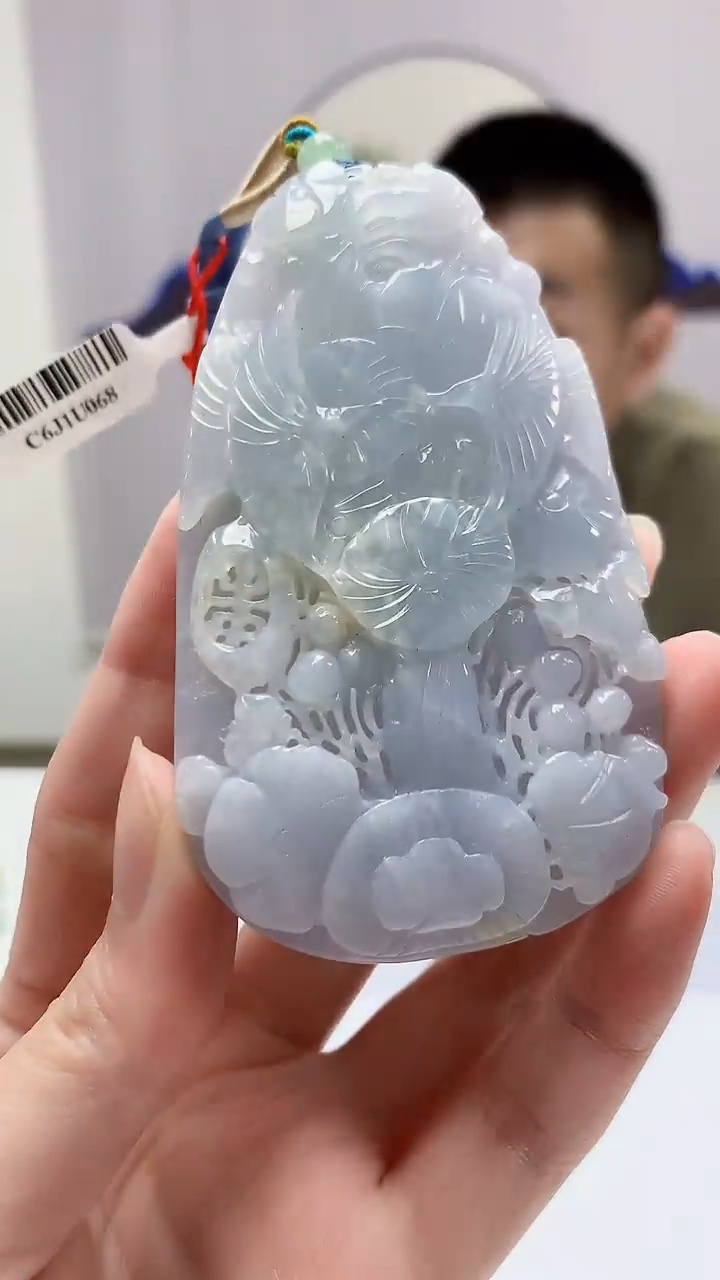 【闪购商品】定制翡翠未镶嵌4812zm-毛货挂件花牌96