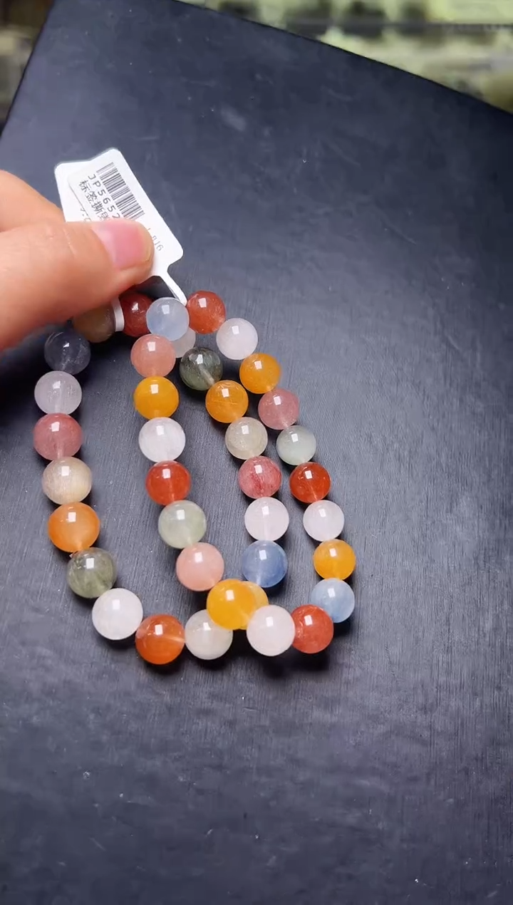 未镶嵌手串水晶彩兔毛手串10mm+ JP56522 多样性发一