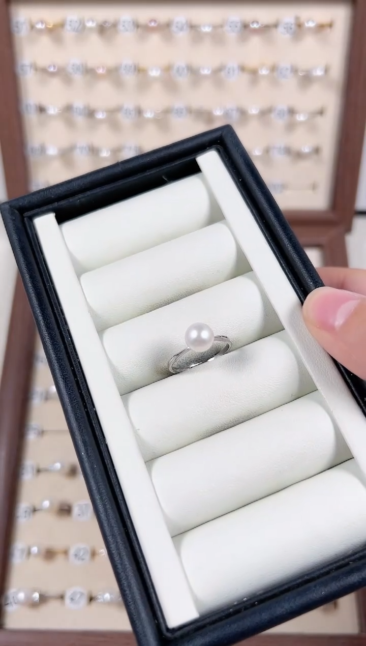 【闪购商品】淡水珍珠戒指银S925镶嵌9号