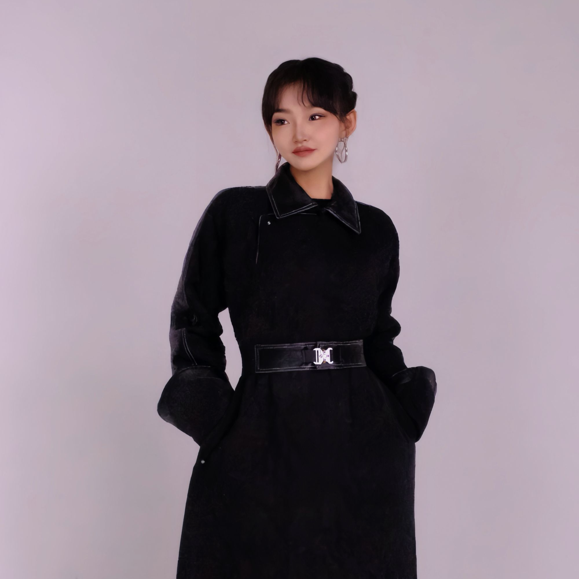 【黛尔玛精品服饰1】冬季新款时尚气质翻领女士民族风棉袍Z3072