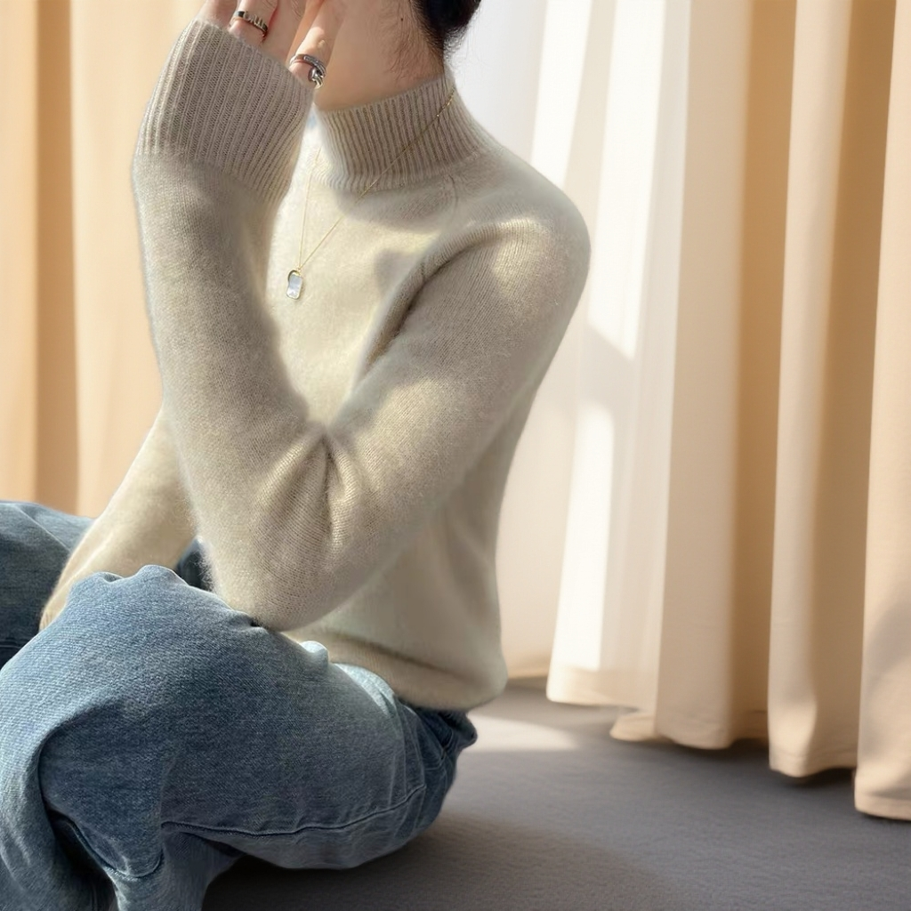 [671]常规高领修身型秋冬打底衫女士纯色显瘦针织百搭