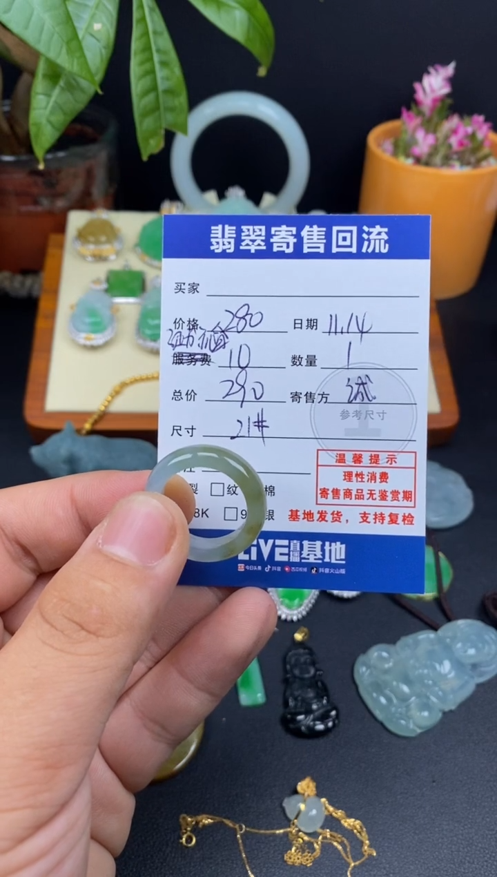 未镶嵌戒圈翡翠3000649
