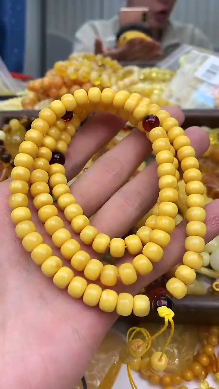 裸石蜜蜡未镶嵌链子卡8