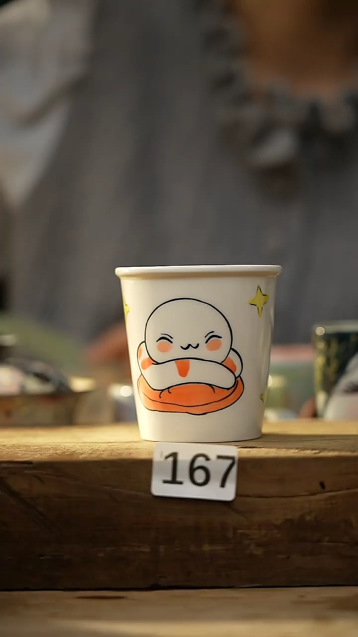 【闪购商品】瓷片设计师手作 卡通系列 生肖杯