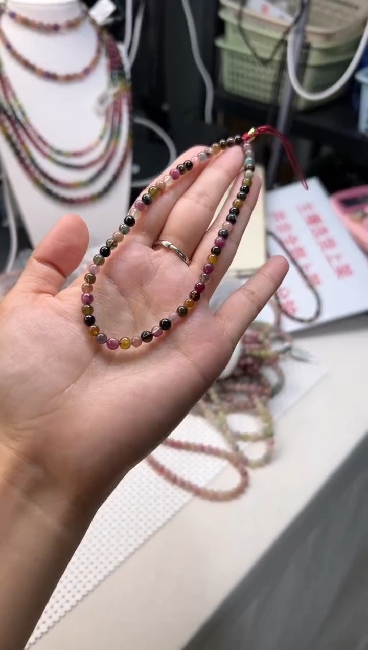 未镶嵌手链碧玺碧玺单圈/多样式发一4mm+