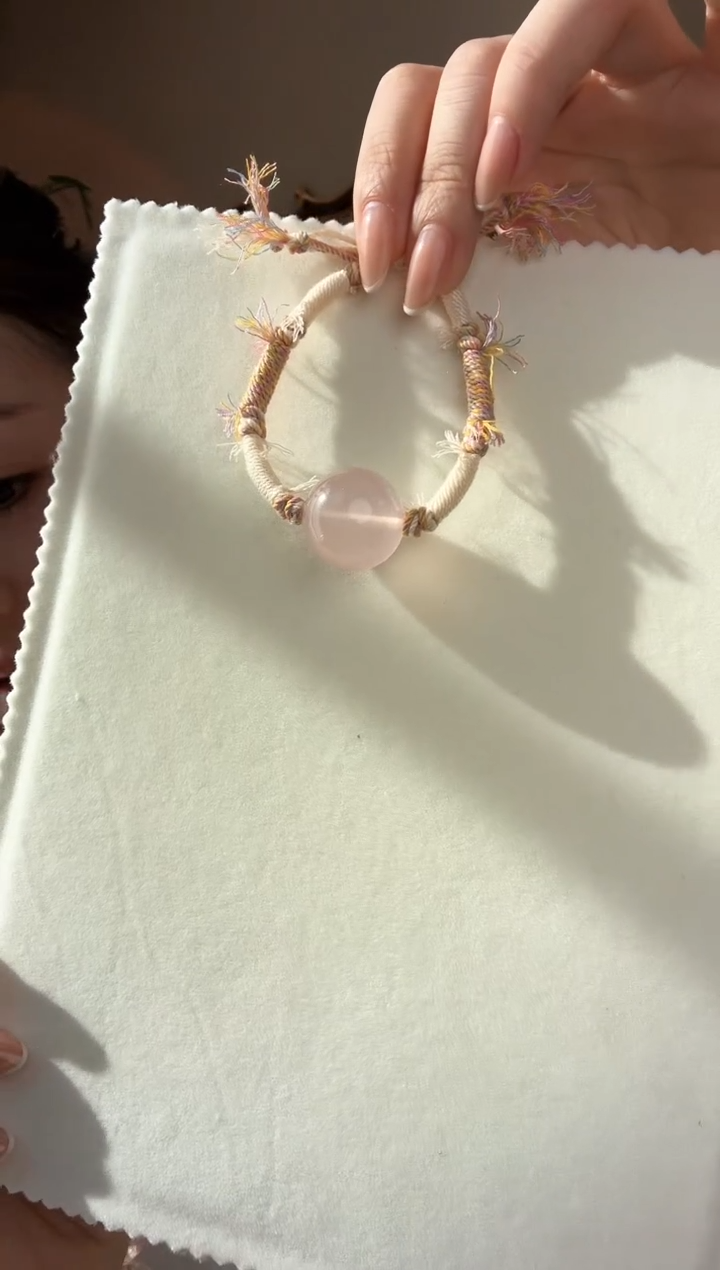 【闪购商品】水晶手串未镶嵌粉水晶手绳