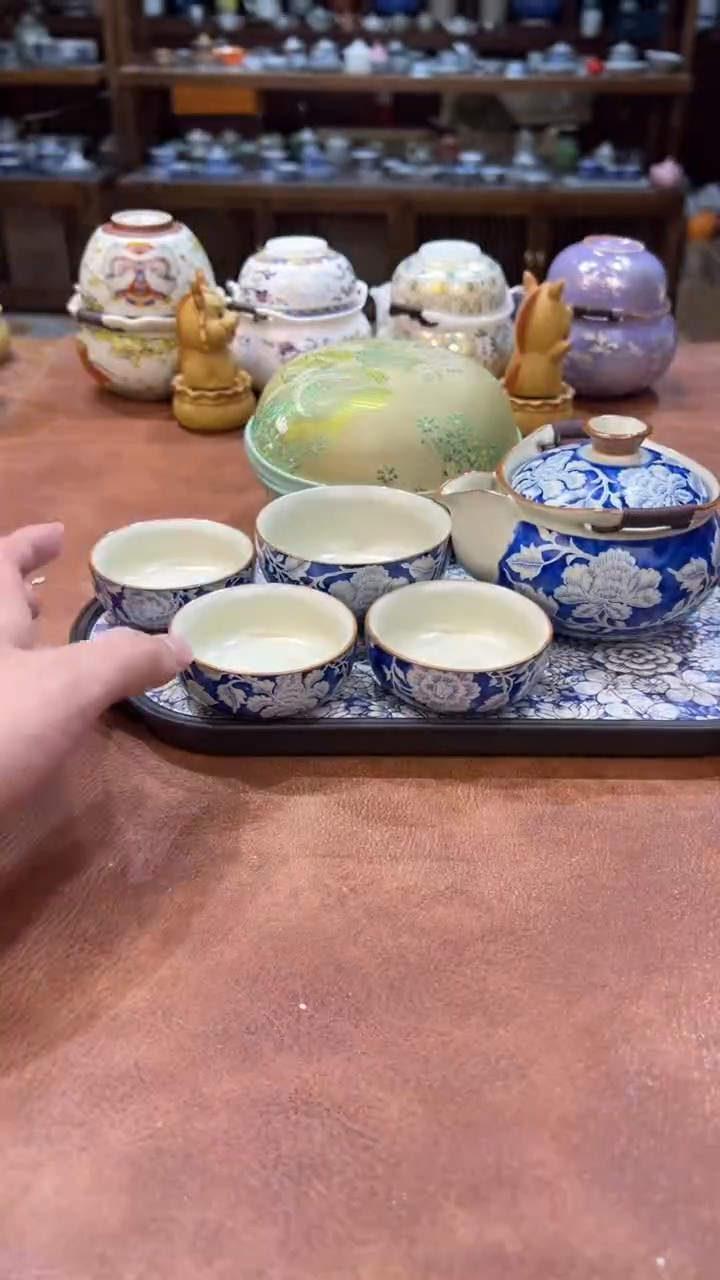 真的很便宜会开片的旅行茶具