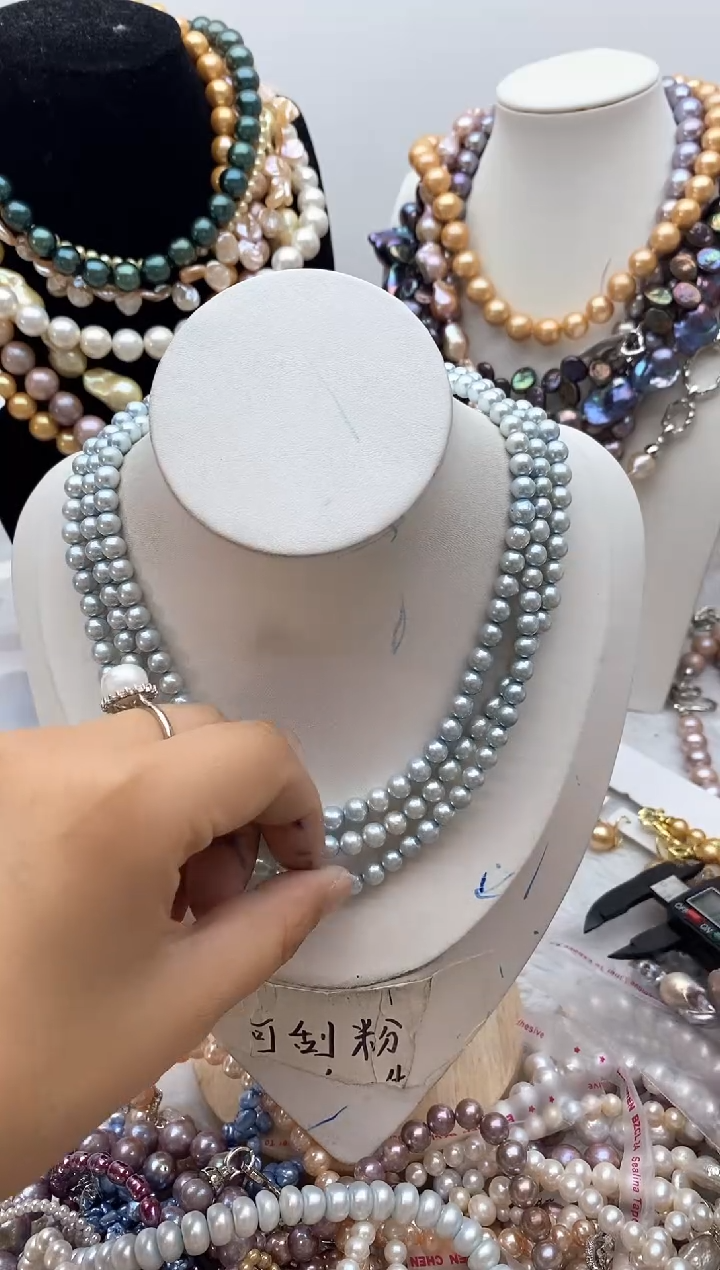 【闪购商品】淡水珍珠颈饰钛钢213