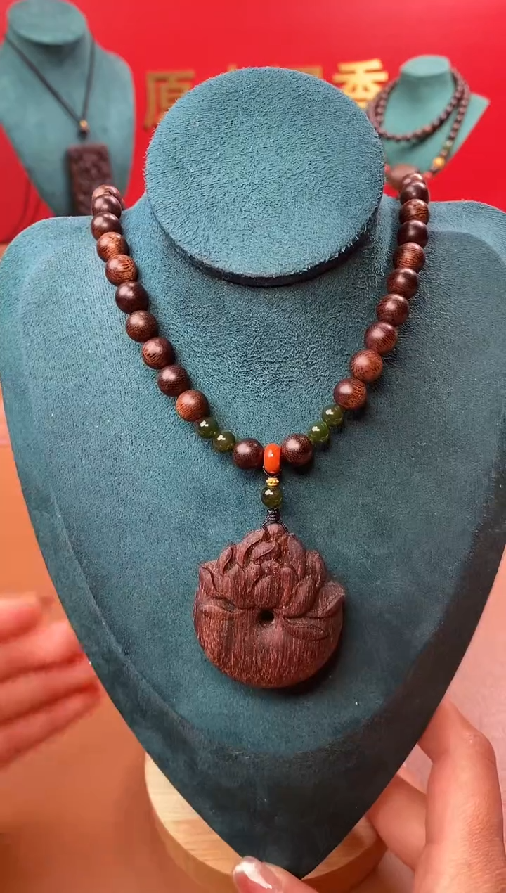 【闪购商品】沉香手串M沉水黄棋玉化瘤疤08+白棋扣子沉香木雕