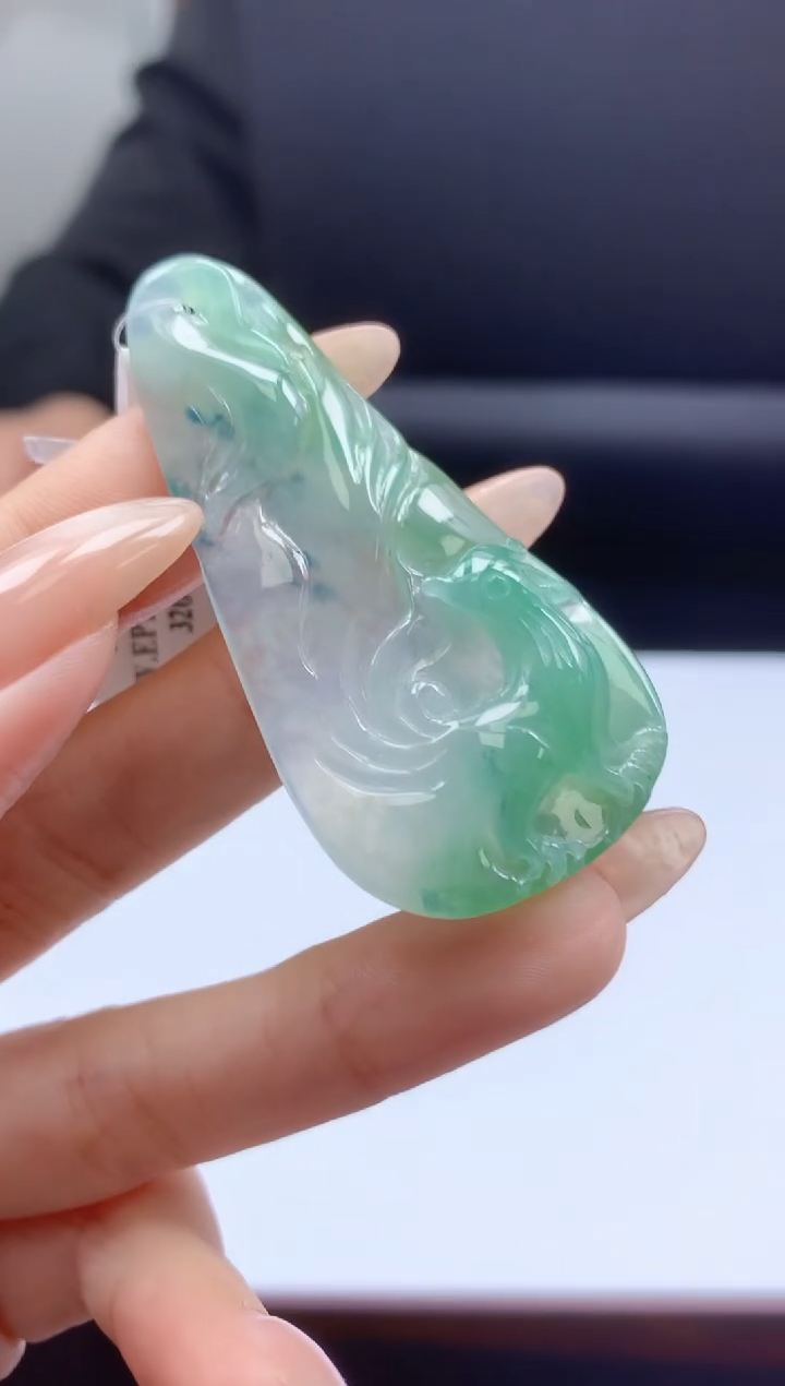 【闪购商品】定制翡翠未镶嵌008ee-毛货狐狸23赠金扣