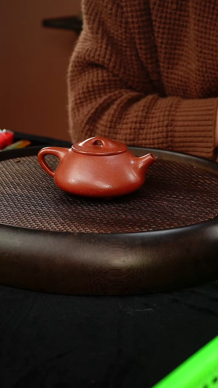 茶壶紫砂景舟石瓢 红降坡 