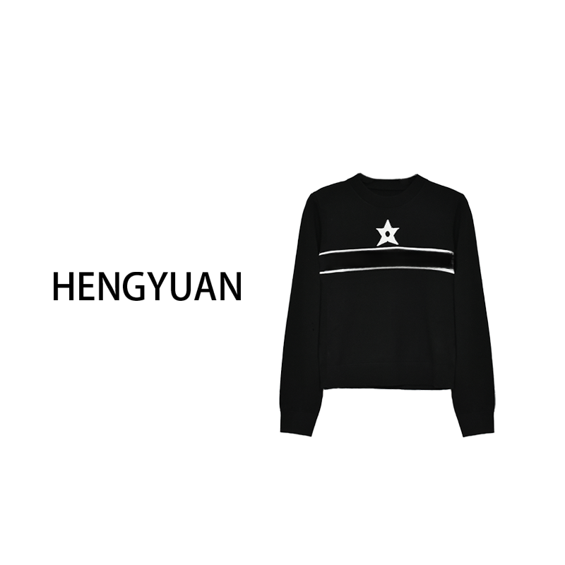 HEYU 潮流针织衫圆领打底衫毛针织衫圆领百搭-2525