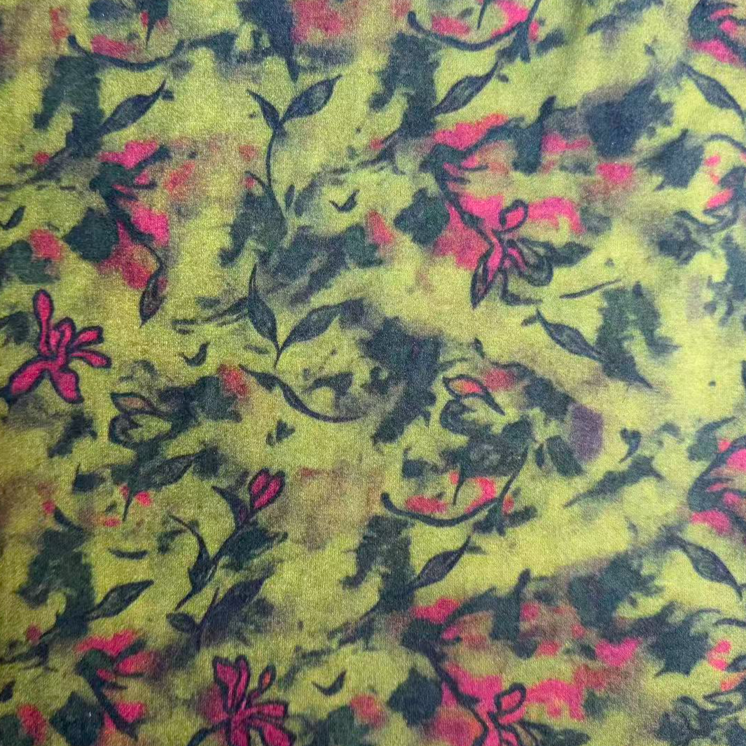 醋酸奥绒国风面料-墨棠色