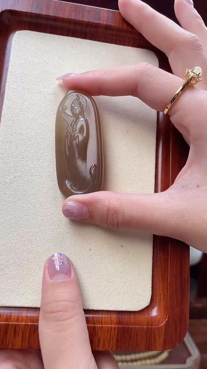 【闪购商品】和田玉挂件未镶嵌尺寸约60*25mm+