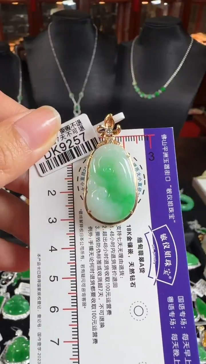 颈饰未镶嵌翡翠DK9257如意