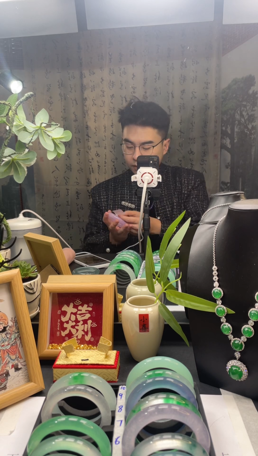 啊强石英岩手镯B763