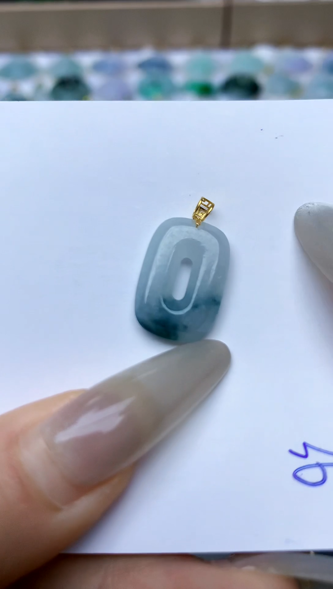 【闪购商品】翡翠颈饰18K金镶嵌36天然A货翡翠
