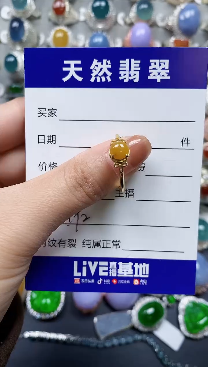 【闪购商品】翡翠戒指银S925镶嵌0492
