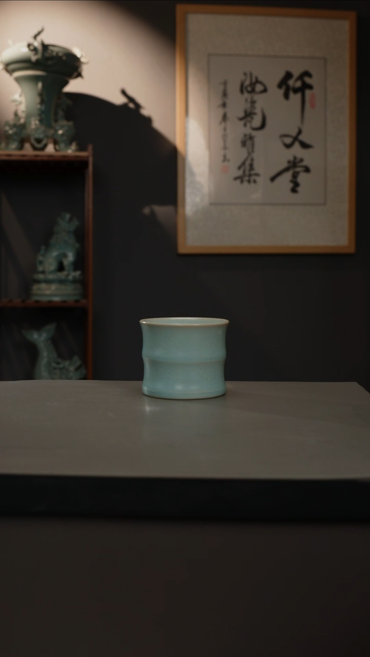 【闪购商品】杯仿古釉原矿 竹节杯